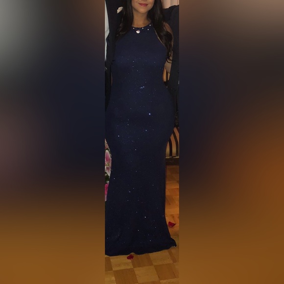 Blue Shimmer Dress - Picture 1 of 5